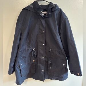 Ava & Viv Black Hooded Utility Jacket